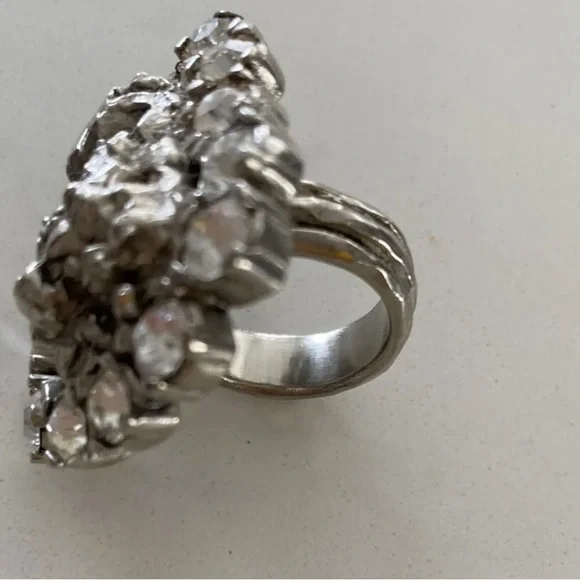 Yves Saint Laurent Crystal Cocktail Ring - Picture 7 of 10